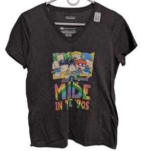 Nickelodeon Womens Gray Graphic T-Shirt- Size Small